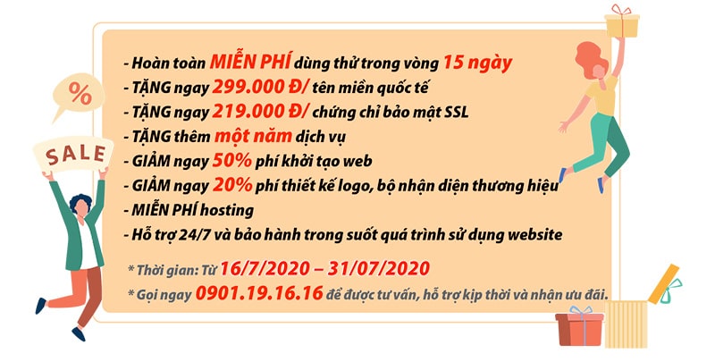Chương trình khuyến mãi thiết kế website tại Web4s